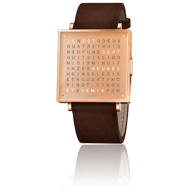 montre-qlocktwo-w35-copper-leather-vintage-brown-biegert-funk-Hall-of-Time-Bruxelles-