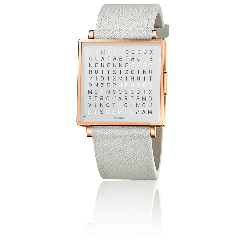 montre-qlocktwo-w35-rose-white-french-grain-leather-strap-biegert-funk-Hall-of-Time-Bruxelles-